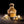 A bottle of Califah Leather Parfum with a textured gold cap and golden liquid inside a clear glass bottle, styled on a dark textured surface with scattered cream-colored flower petals against a black background.